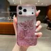 Hot-Selling Point Drill Butterfly Electroplating Gradual Change Glitter For IPhone17Pro Max Apple 16 Mobile Phone Case