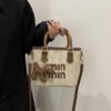 Woven Bag Miu Handbag Niche Design Embroidered Bucket Bag Commuter Light Luxury Trade Shoulder Crossbody Bag