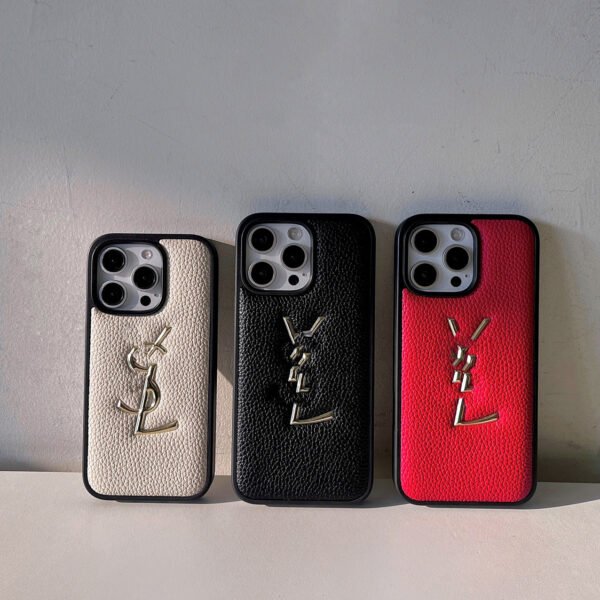 Light Luxury Bronzing Embossed Leather Protective Cover Trendy Brand For IPhone17Promax Advanced Sense Apple Phone Case