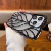 Gradual Change Glitter Art Three-Dimensional Leaves For IPhone17promax Electroplating Apple 16 Mobile Phone Case New