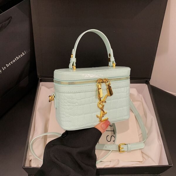 Light Luxury Premium Poplar Forest Portable Box Bag Bags Stone Pattern Rhombus Small Square Bag Premium Shoulder Messenger Bag