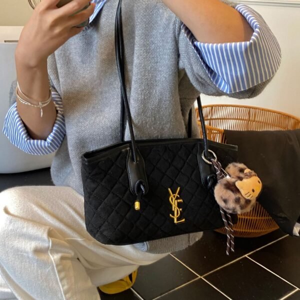 Trade Retro Armpit Bag, Premium Rhombus Matte Bags, Poplar Forest Temperament, Portable Bucket Bag, Trendy Shoulder Bag