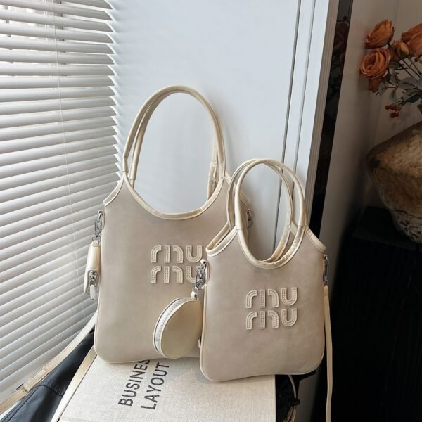 Miu Versatile Handbag Fashion Mother And Child Bag Large Capacity Ins Niche Design Shoulder Underarm Bag