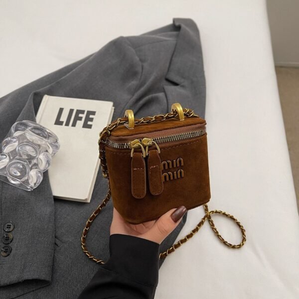 Matte Chain Mi.U French Box Bag Niche Texture Trade Tide Small Square Bag Personalized Shoulder Messenger Bag