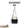 Retro Oil Wax Leather Portable Box Bag Handbags Fashionable Versatile Mi.U Shoulder Bag Chain Small Square Bag
