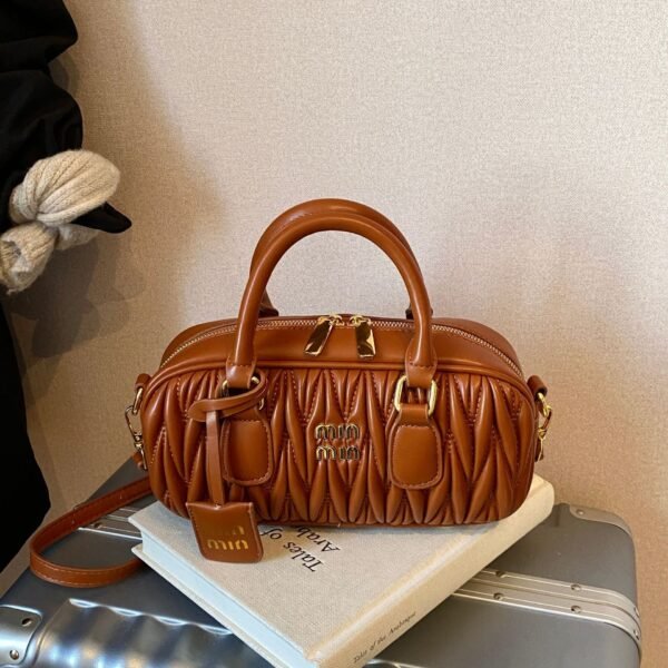 Pleated Handbag Min New Women’S Bag Bowling Fashion Shoulder Crossbody Pillow Small Square Bag