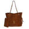 Vintage Chain Tote Bag Poplar Forest Suede Bags Premium Trendy Large Capacity Commuter Shoulder Underarm Mother And Child Bag