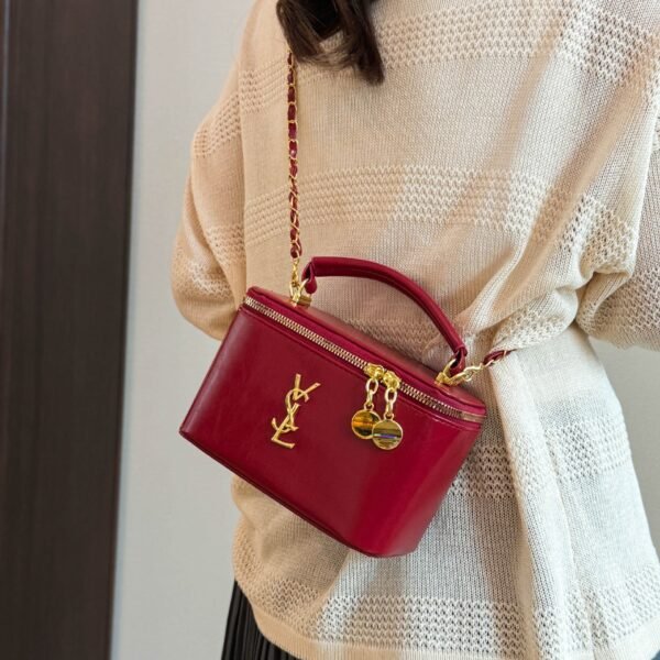 Poplar Forest Small Square Bag Chain Light Luxury Bags Simple Trendy Box Bag Fashion Messenger Portable Women’S Bag