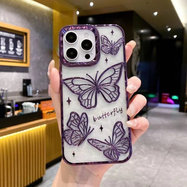 Electroplated Three-Dimensional Bow For Apple 16Promax Transparent IPhone15 Light Luxury 14 Mobile Phone Case Internet Celebrity