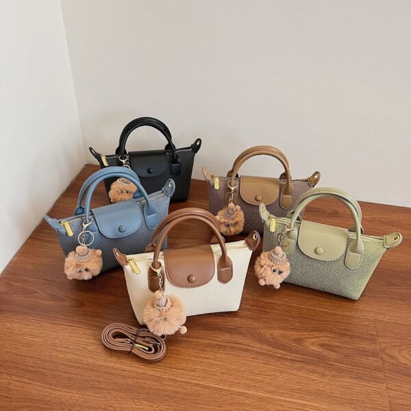 Portable Dumpling Bag, Long Bags, Commuting Splicing, Shoulder Messenger Bag, Light Luxury Trendy Women’S Bag