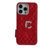 Flash diamond snow mountain velvet embossing tide brand is suitable for iPhone17Promax and leather Apple mobile phone case