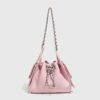 Leather 2026 New 25bag Mini Drawstring Hobo Bag Premium Diamond Chain Underarm Bag Female