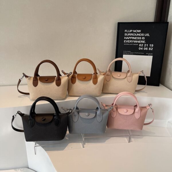 New Niche Design Dumpling Bag Splicing Dragon Bags Xiangchao Versatile Handbag Women’S Contrasting Shoulder Bag
