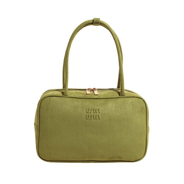 Vintage Suede MIU Shoulder Bag Bag Texture Women’S Handbag Bowling Ball Mother Bag Niche Pillow Bag