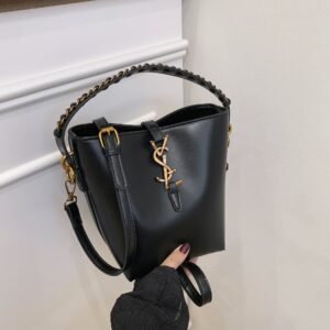 Poplar Forest Bucket Bag Fashion Niche Design Commuter Women'S Shoulder Satchel Light Luxury High-End Handbag