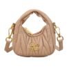 Pleated Premium Miu Crescent Bag Light Luxury Messenger Bag Portable Cloud Bag Fashion Shoulder Messenger Bag