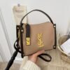 Fashion Poplar Forest Box Retro Handbag Matte Casual Simple Shoulder Messenger Bag Premium Light Luxury Commuter Bag