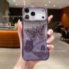Hot-Selling Point Drill Butterfly Electroplating Gradual Change Glitter For IPhone17Pro Max Apple 16 Mobile Phone Case