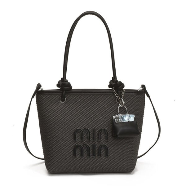 Light Luxury Miu Vegetable Basket Tote Bag Woven Mother And Child Bag Women’S Spring And Summer Leisure Vacation Shoulder Messenger Bag