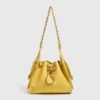 Leather 2026 New 25bag Mini Drawstring Hobo Bag Premium Diamond Chain Underarm Bag Female