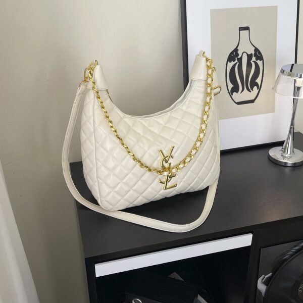 Chain Rhombus Messenger Bag Poplar Forest Embroidery Thread Large Capacity Shoulder Bag Fashion Style Underarm Bag Handbag