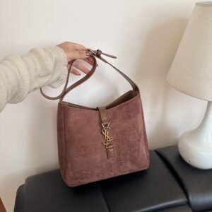 Poplar Forest Handbag, Style Premium Bucket Bag, Light Luxury Fashion Women'S Large-Capacity Shoulder Tote Armpit Bag