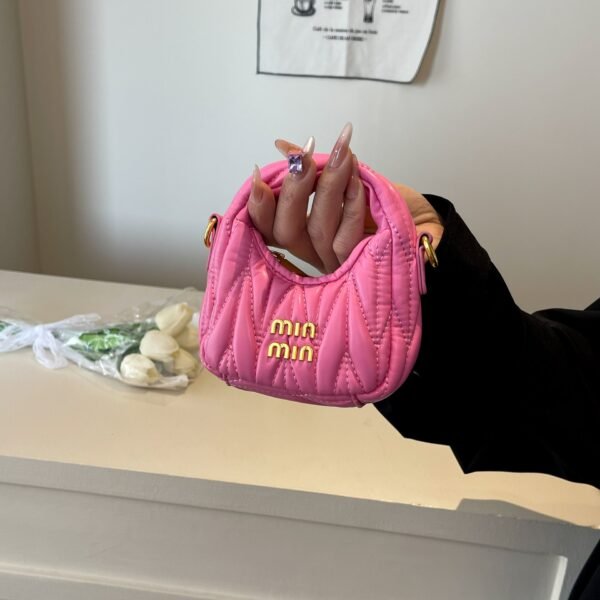 Pleated Premium Miu Crescent Bag Light Luxury Messenger Bag Portable Cloud Bag Fashion Shoulder Messenger Bag