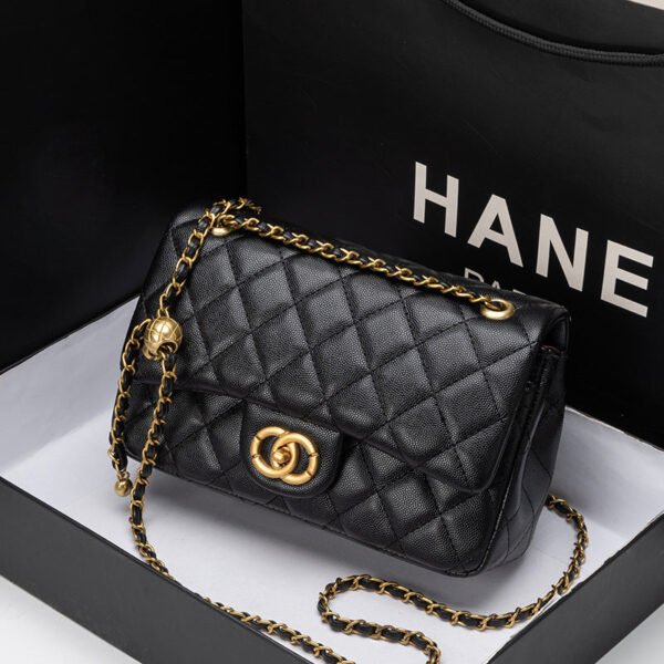 CF Underarm Chain Bag New Diamond Checkered Shoulder Bag Fashionable And Versatile Women’S Bag Leather High-End Crossbody Bag