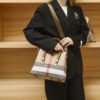 Bag Women’S 2026 New Trendy Leather Plaid Large-Capacity Portable Tote Bag Premium Shoulder Messenger Bag