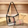 Fashion Casual Leather Bucket Bag Trendy 2026 New High-End Plaid Tote Bag Underarm Bag Shoulder Bag Women