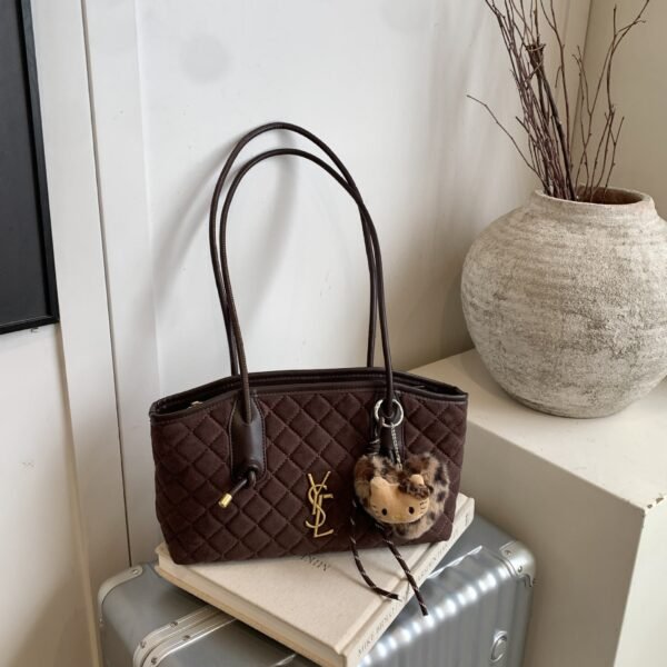 Trade Retro Armpit Bag, Premium Rhombus Matte Bags, Poplar Forest Temperament, Portable Bucket Bag, Trendy Shoulder Bag