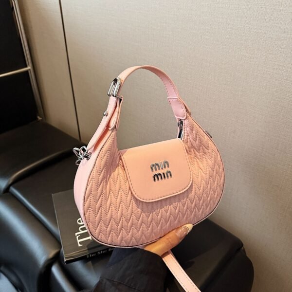 Pleated Miu Handbag Women’S Spring And Summer Bags Trendy Simple And Fashionable Shoulder Bag High-End Messenger Bag