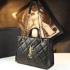 Women’S Bag 2026 New High-End Diamond Chain Shoulder Bag Leather Large-Capacity Commuter Tote Bag Niche Design
