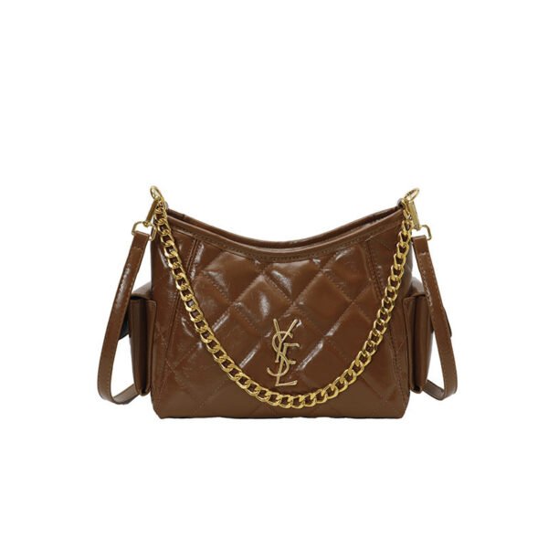 Gas Poplar Forest Bucket Bags Fashionable Simple Light Luxury Chain Underarm Shoulder Crossbody Trendy Women’S Bags