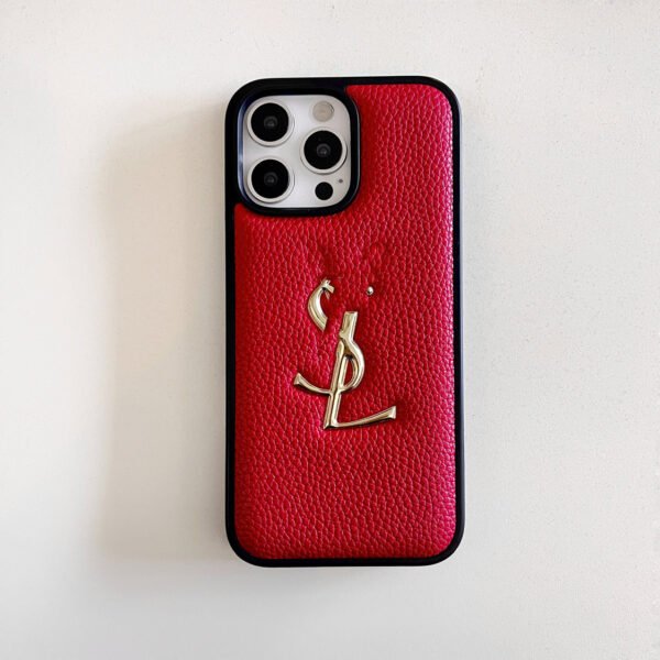 Light Luxury Bronzing Embossed Leather Protective Cover Trendy Brand For IPhone17Promax Advanced Sense Apple Phone Case