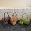 Vintage Suede MIU Shoulder Bag Bag Texture Women’S Handbag Bowling Ball Mother Bag Niche Pillow Bag