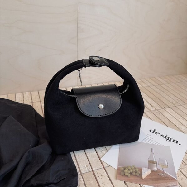 Suede Suede Handbag Longbaoxiang Lunch Box Fashion Casual Tofu Bag Texture Versatile Shoulder Messenger Bag