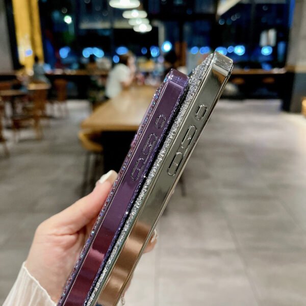 Luxury Rhinestone Electroplated Mobile Phone Case Is Suitable For IPhone17Promax Light Luxury High-End Apple Protective Case New Model