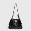 Leather 2026 New 25bag Mini Drawstring Hobo Bag Premium Diamond Chain Underarm Bag Female