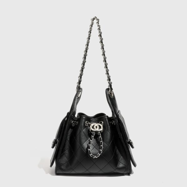 Leather 2026 New 25bag Mini Drawstring Hobo Bag Premium Diamond Chain Underarm Bag Female