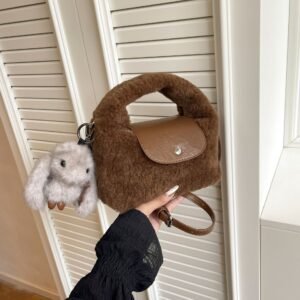 Trendy Versatile Cute Plush Bag Dragon Bags Xiang Simple Messenger Bag Women'S Fashion Style Retro Niche Shoulder Bag