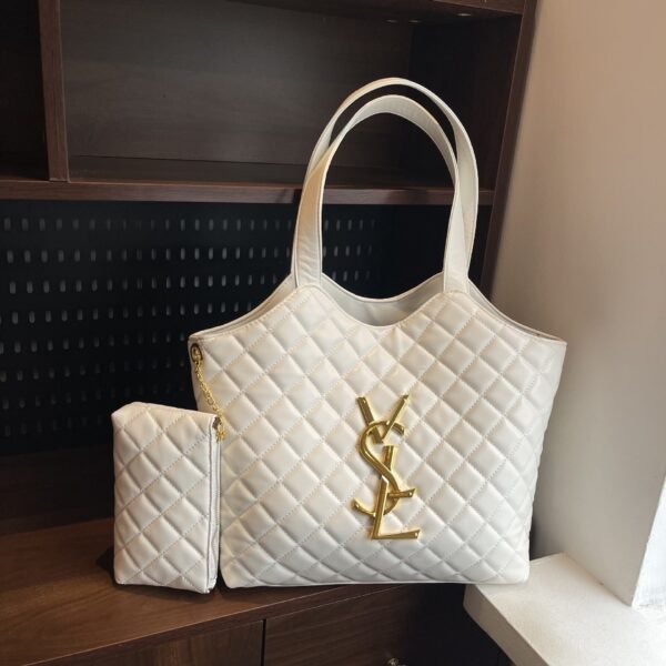 Light Luxury Retro Diamond Handbag, Poplar Forest Tote Bag, Tide Niche Child And Mother Bag, Large-Capacity Commuter Women’S Bag