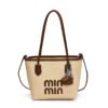 Retro Miu Niche Design Handbag Trendy Embroidery Light Luxury Shoulder Bag Texture Fashion Light Luxury Underarm Bag