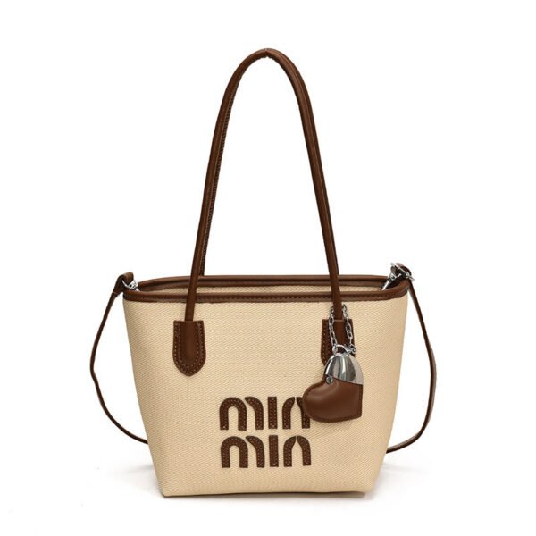 Retro Miu Niche Design Handbag Trendy Embroidery Light Luxury Shoulder Bag Texture Fashion Light Luxury Underarm Bag
